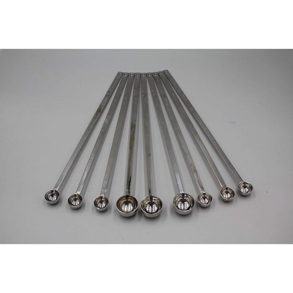 Vollrath (6 Tsp)/(3 Tbsp) 9 pcs Long Handle Measuring Spoons 16" Stainless Steel